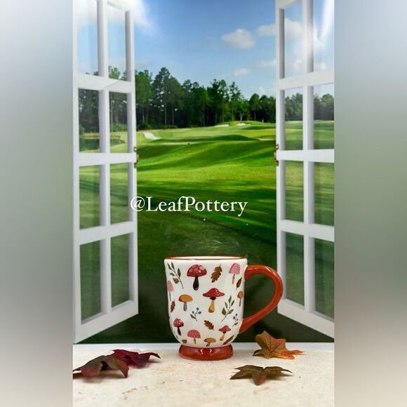 Whimsical Mushroom Coffee 16oz Mug with Colorful Woodland Design - Picture 11 of 11